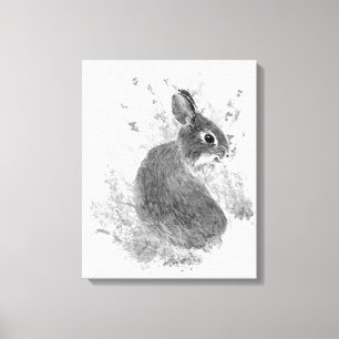 Arte de animal de conejo Bunny lindo acuarela