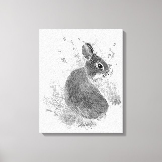 Arte de animal de conejo Bunny lindo acuarela (Anverso)