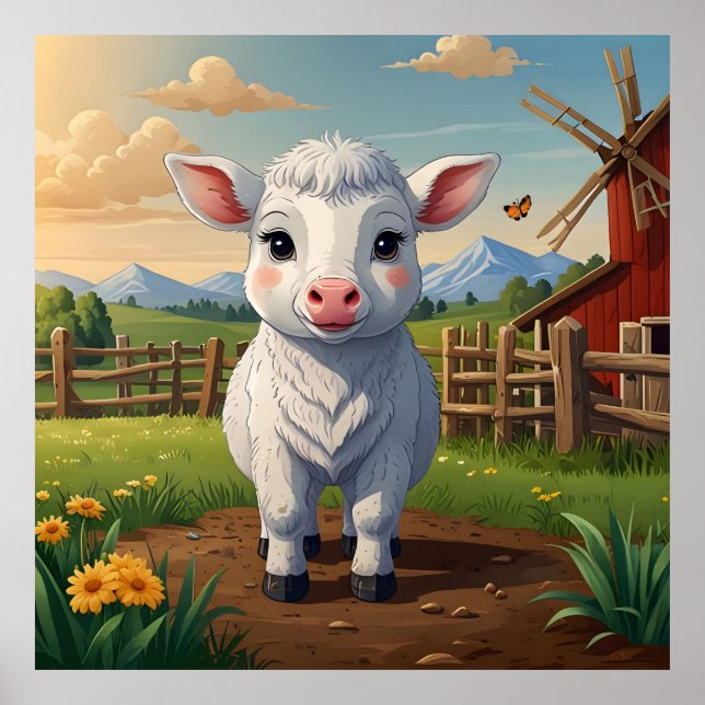 Arte de animales de granja lindos (Frente)