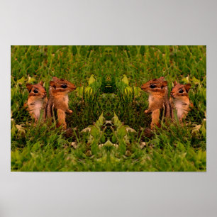 Arte de animales silvestres de ardillas listadas b