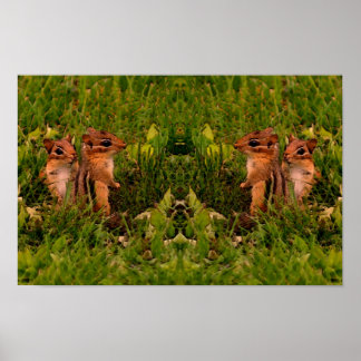 Arte de animales silvestres de ardillas listadas b