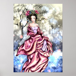Arte de anime de Geisha