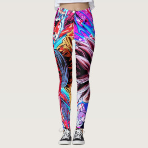 Arte de Anime Dibujos animados en Leggings ajustad