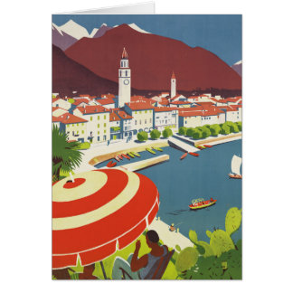 Arte de anuncio de viaje vintage Suiza