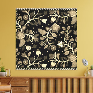 Arte de apliques con cuentas florales Anishinaabe