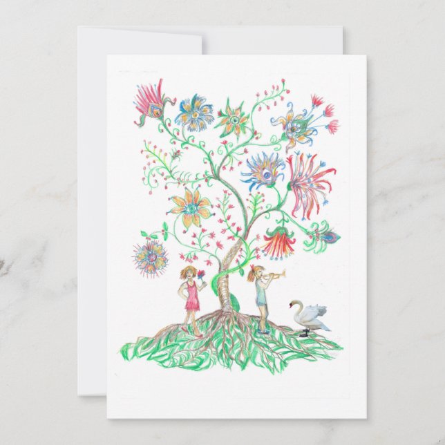 arte de árbol de flores (Anverso)