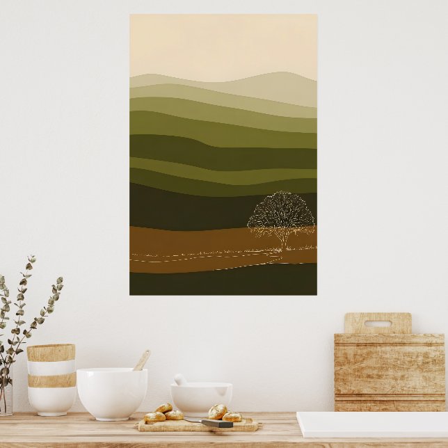 Arte de árbol de línea continua (Cocina)