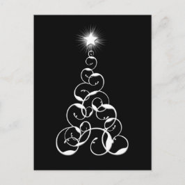 Arte de árbol de Navidad blanco y negro