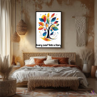 Arte de árbol minimalista motivacional abstracto