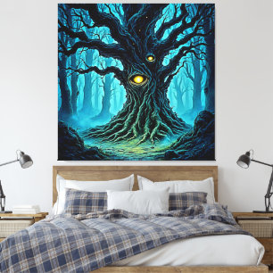 Arte de árbol ocular de bosque místico