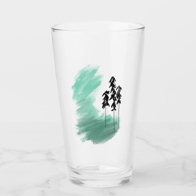 arte de árbol verde escandinavo simple menta moder (Anverso)