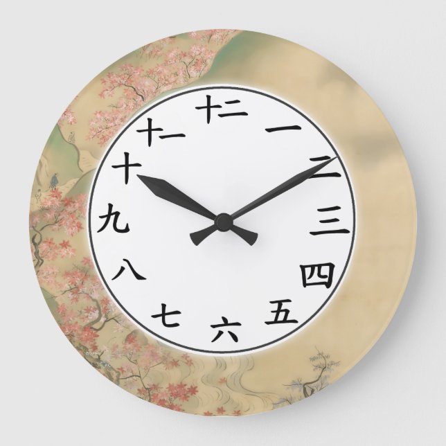 Arte de arce de arce de reloj kanji numérico japon (Anverso)