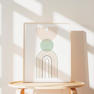 Arte de arcoíris boho geométrico moderno