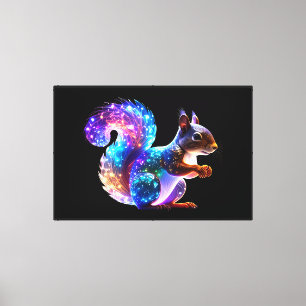 Arte de ardilla brillante de colores mixtos