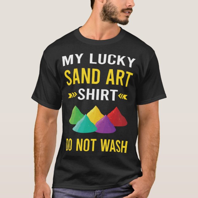 Arte de arena de la camiseta afortunada (Anverso)