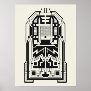 Arte de arquitectura abstracta geométrica en crema