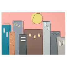 Arte de Arquitectura Urbana en el Skyline minimali