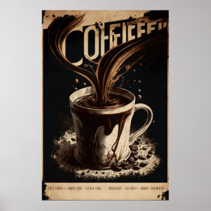 Arte de arte de café de época