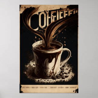 Arte de arte de café de época