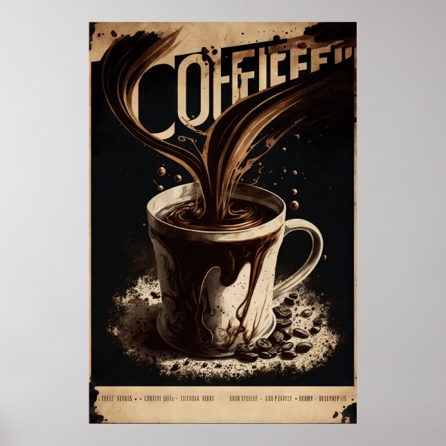 Arte de arte de café de época (Frente)