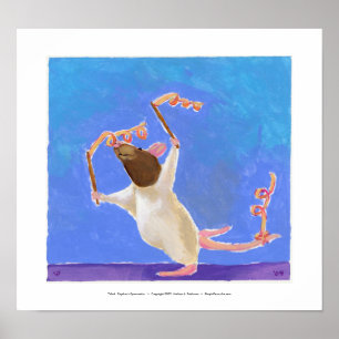 Arte de arte de la rata bailando con cinta - Gimna