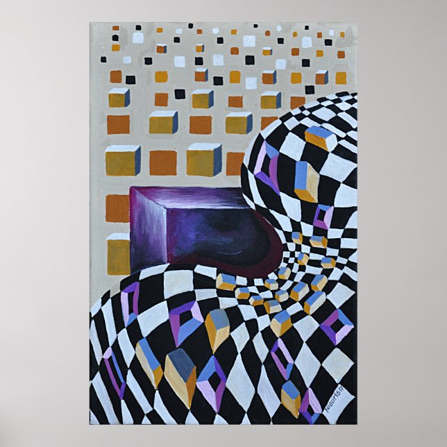 Arte de arte pintado a mano de minimalismo contemp (Frente)