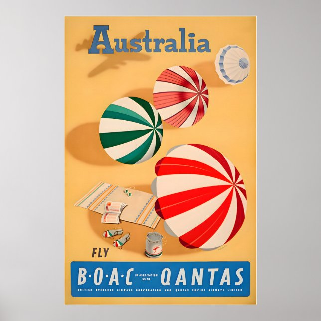 Arte de Australia Impresión de la playa australian (Frente)