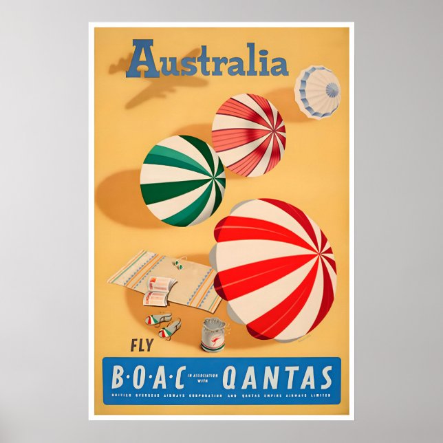 Arte de Australia Impresión de playa australiana R (Frente)