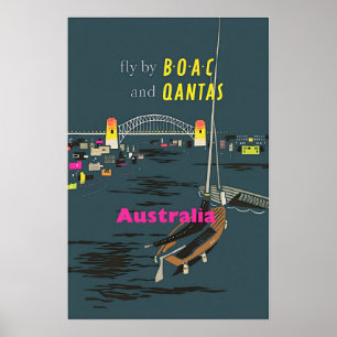 Arte de Australia Impresión de viaje australiano B