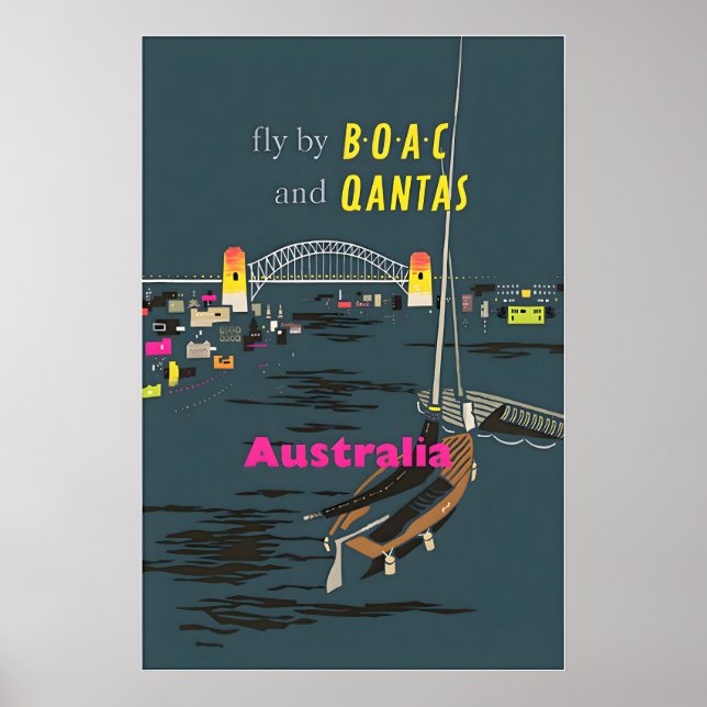 Arte de Australia Impresión de viaje australiano B (Frente)