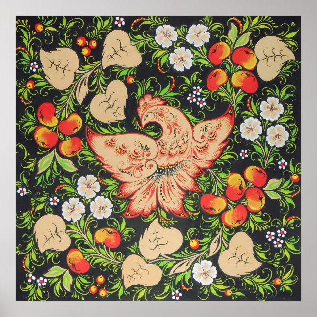 Arte de ave de fuego Fhoenix en el arte folclórico (Frente)