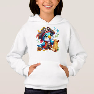 Arte de aventura de loro pirata lindo