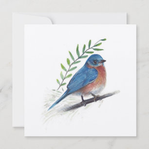 Arte De Aves Azules Con Verdor