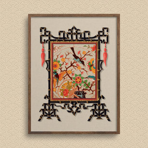 Arte de Aves y Mariposas Imprimir