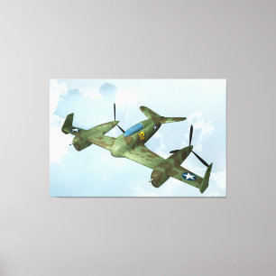 Arte de Aviación Militar de Avión de Guerra Vintag