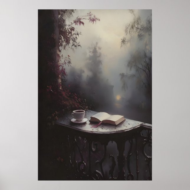 Arte de balcón victoriano melancólico con libro ab (Frente)