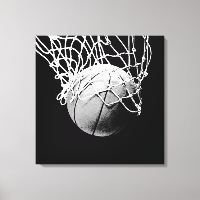 Arte de baloncesto en blanco y negro (Anverso)
