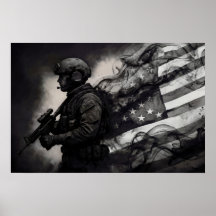 Arte de bandera estadounidense con tinta de humo m