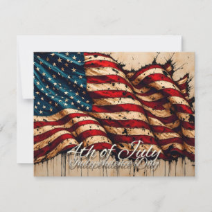 Arte de bandera estadounidense vintage para el 4 d