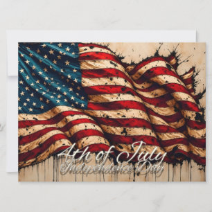 Arte de bandera estadounidense vintage para el 4 d