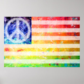 Arte de bandera falsa Hippie Peace