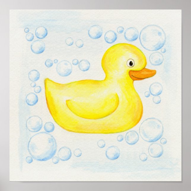 Arte de baño cuadrado de Rubber Ducky (Frente)