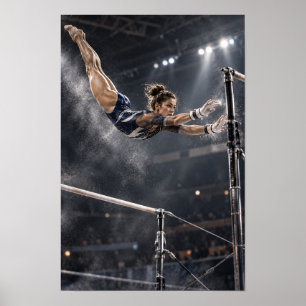 Arte de barras asimétricas de gimnasia femenina Vu