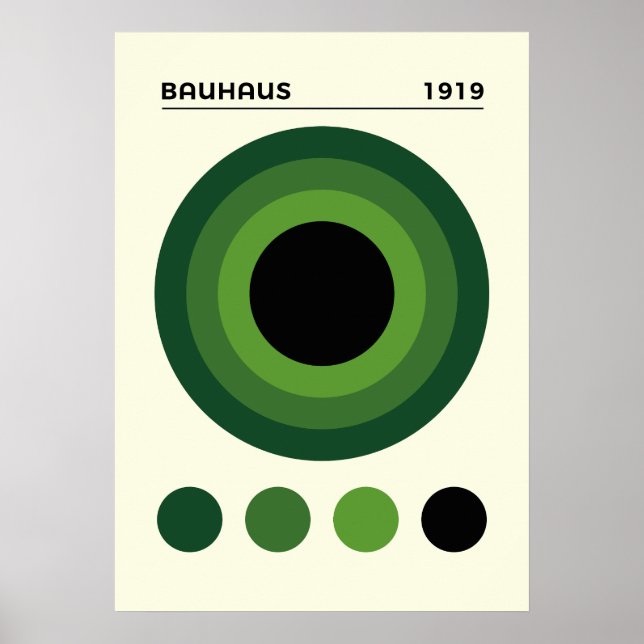 Arte de Bauhaus 1919 Círculos concéntricos, decora (Frente)