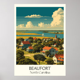 Arte de Beaufort North Carolina Vintage Coasttown