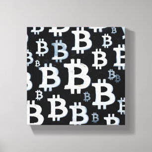 Arte de Bitcoin (BW #1) pintura al óleo