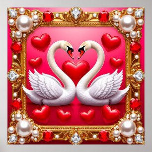 💎 Arte de Boda de Cisne para Decoración Romántica