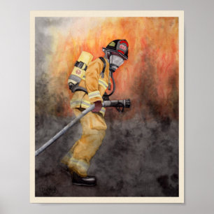 Arte de bomberos Imprimir adecuada para enmarcar M