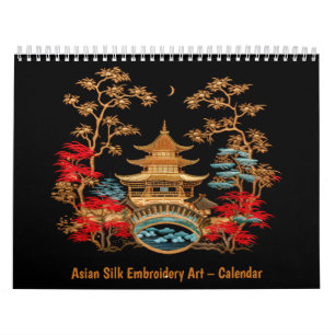 Arte de Bordado en Seda Asiática – Calendario