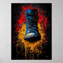 Arte de bota expresionista contemporáneo de impact